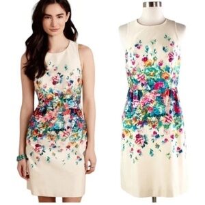 Anthropologie Maeve Tea Garden Floral Sheath Dress